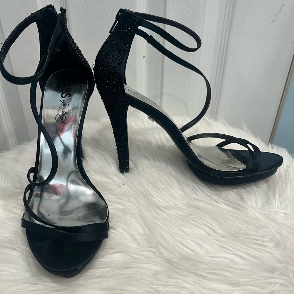 ABS Allen Schwartz Elegant Black Strappy Heels